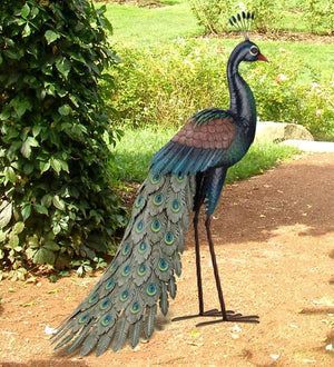 35.75" Standing Peacock Decor 2