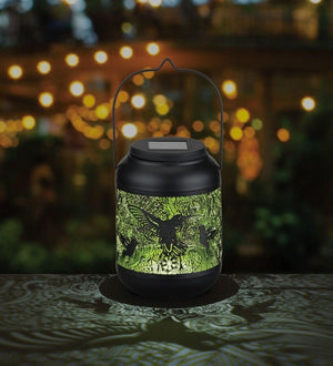 9.25" Shadow Hummingbird Solar Lantern SM 2