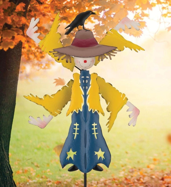 45" Metal Scarecrow Wind Spinner Stake 3