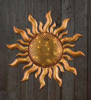 25" Gold Solar Sun Wall Décor 2