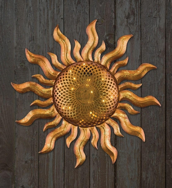 25" Gold Solar Sun Wall Décor 2