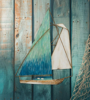 22.5" Sailboat Wall Decor 3