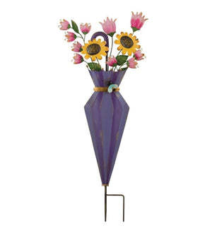 33" Purple Umbrella Flower Stake 2