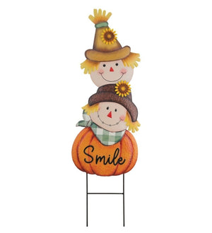 34.25" Metal Scarecrow Pumpkin Stake 2