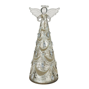 8.75" LED Frost Scallop Angel Decor 1