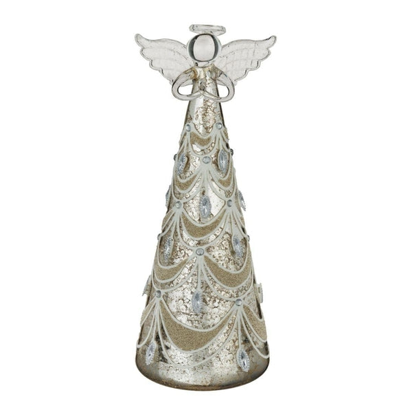 8.75" LED Frost Scallop Angel Decor 1