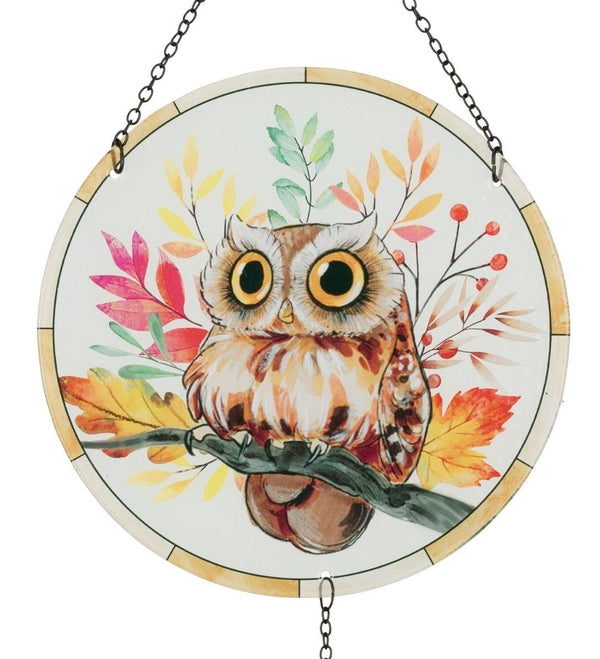6" Harvest Owl Sun Catcher Decor 2