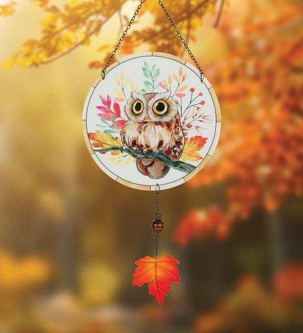 6" Harvest Owl Sun Catcher Decor 3