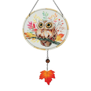 6" Harvest Owl Sun Catcher Decor 1