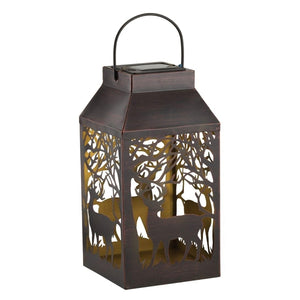 15.5" Shadow Deer Solar Square Lantern LED Light 1