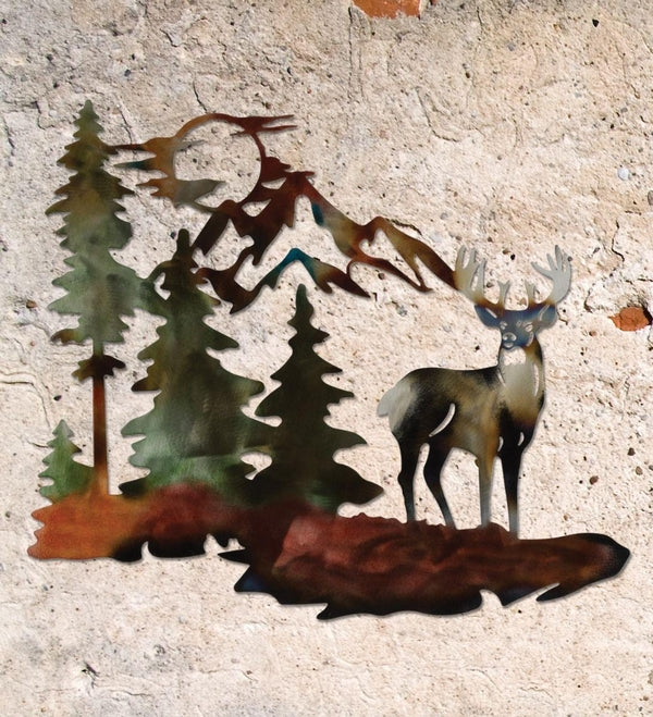22.5" Metallic Lodge Deer Wall Décor 2