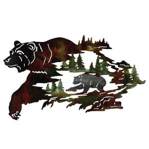 25.5" Metallic Lodge Bear Wall Décor 1