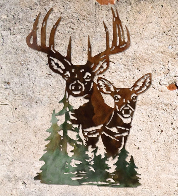 22.5" Metallic Lodge Buck Wall Décor 2
