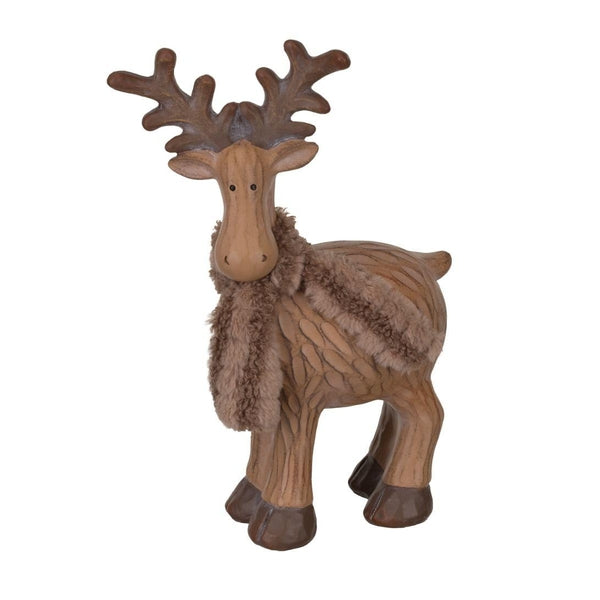 8.25" Small Brown Woodland Moose Standing Décor 1