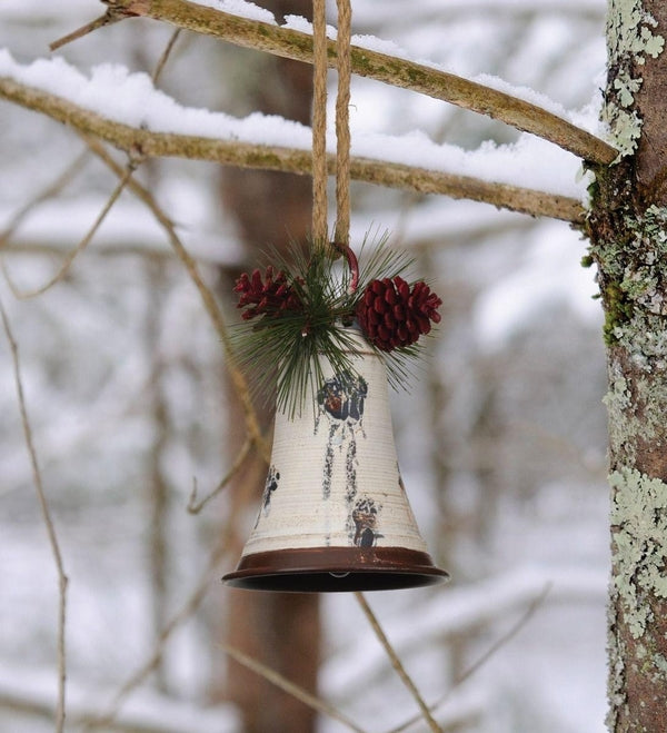 x7.25" Antique White Bell Ornament 2