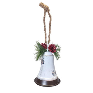 x7.25" Antique White Bell Ornament 1