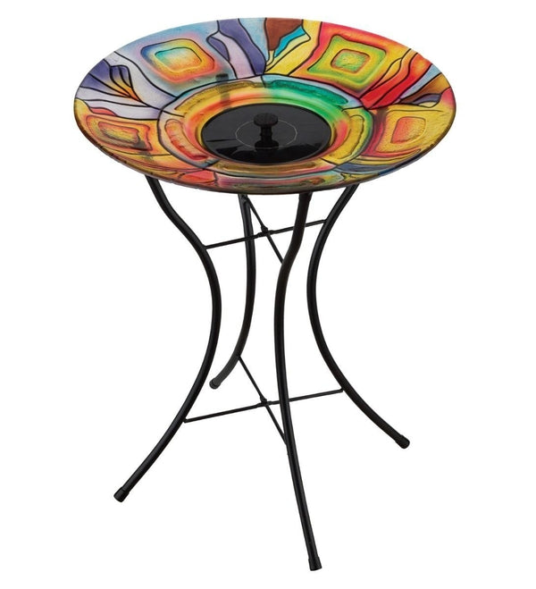 18" Sedona Solar Fountain/Birdbath with Stand 2