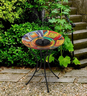 18" Sedona Solar Fountain/Birdbath with Stand 3