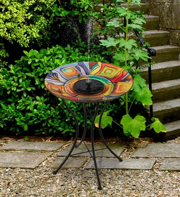 18" Sedona Solar Fountain/Birdbath with Stand 3