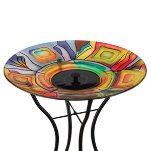 18" Sedona Solar Fountain/Birdbath with Stand 1