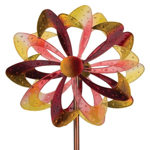 24" LED Rotating Firebrand Solar Wind Spinner 1