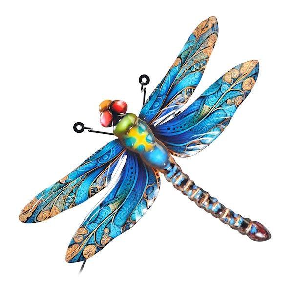 43.25" Medium Blue Dragonfly Wall Decor Stake 2