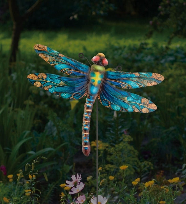 43.25" Medium Blue Dragonfly Wall Decor Stake 3