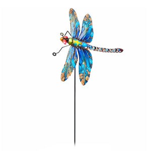 43.25" Medium Blue Dragonfly Wall Decor Stake 1