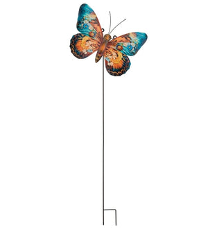 44.75" Medium Blue Butterfly Wall Decor Stake 2