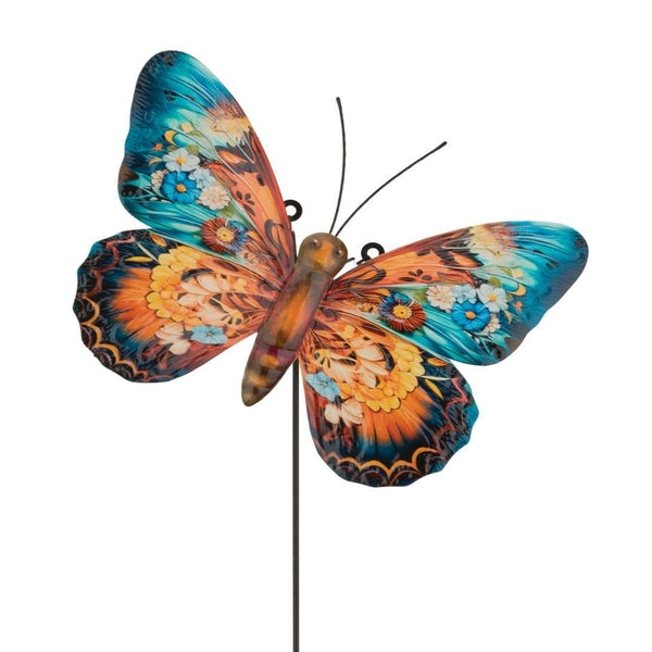 44.75" Medium Blue Butterfly Wall Decor Stake 1