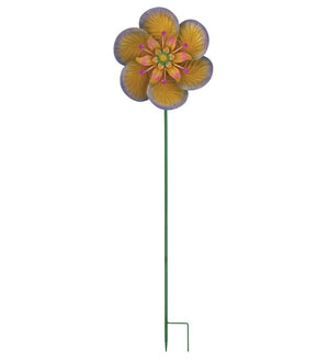 17.5" Textured Flower Purple Regal Art & Gift Spinner Stake 2