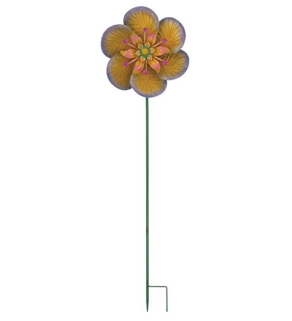 17.5" Textured Flower Purple Regal Art & Gift Spinner Stake 2