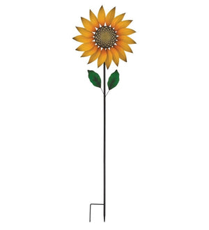 17.5" Textured Flower Sunflower Regal Art & Gift Spinner Stake 2