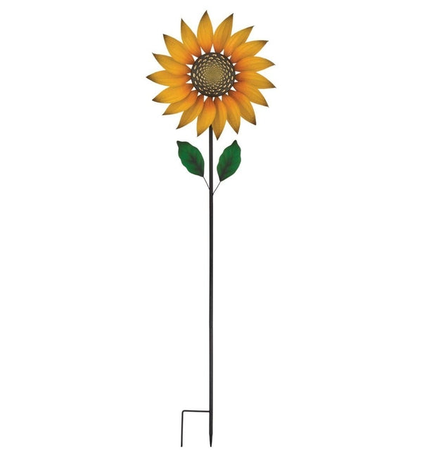 17.5" Textured Flower Sunflower Regal Art & Gift Spinner Stake 2