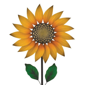 17.5" Textured Flower Sunflower Regal Art & Gift Spinner Stake 1