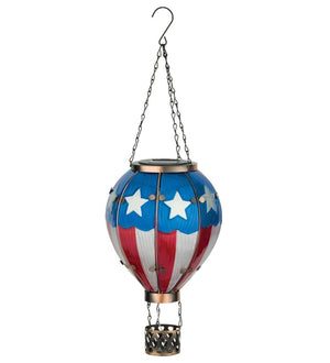 23.5" Americana Hot Air Balloon Solar Lantern LG 2