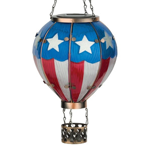 23.5" Americana Hot Air Balloon Solar Lantern LG 1