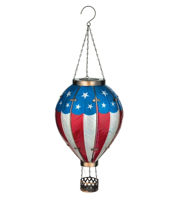 27.25" Extra Large Americana Hot Air Balloon Solar Lantern 2