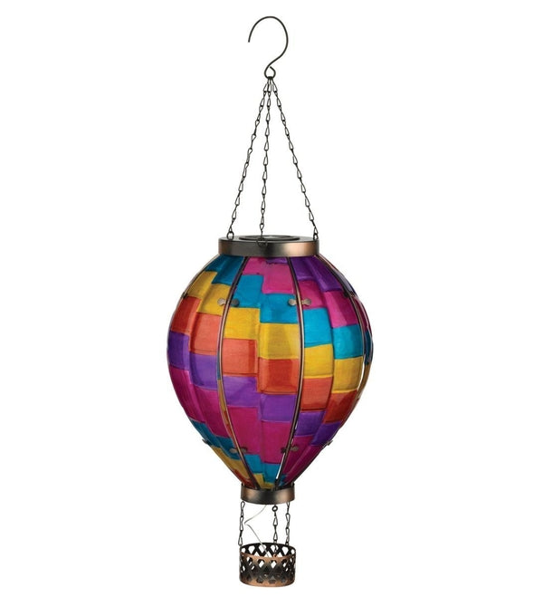 27.25" Extra Large Stripe Hot Air Balloon Solar Lantern 2