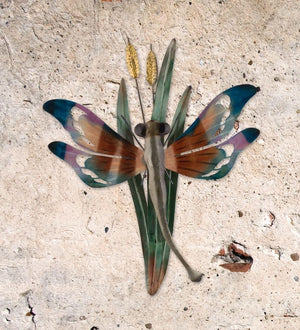 20" Metallic Blue Dragonfly Wall Décor 2
