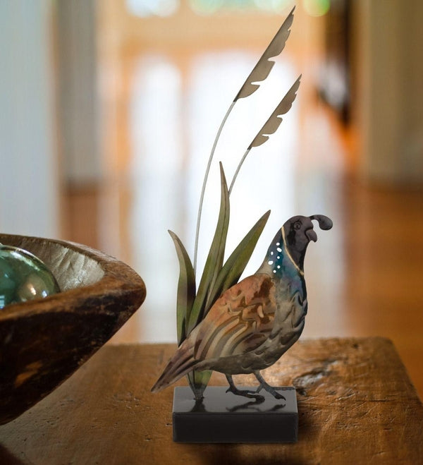 6.25" Metallic Quail Decor 2
