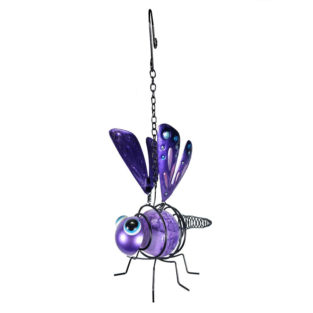 6" Purple Dragonfly Solar Mini Lantern 1