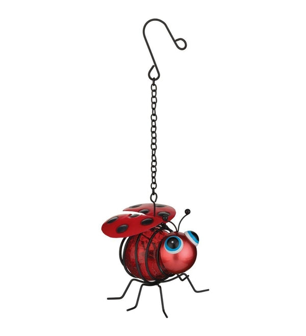 4.5" Red Ladybug Solar Mini Lantern 2