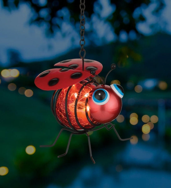 4.5" Red Ladybug Solar Mini Lantern 3
