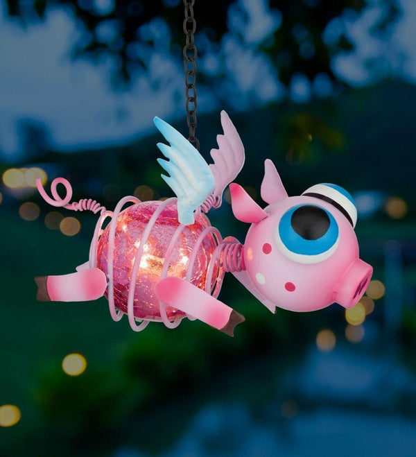 6" Pink Pig Solar Mini Lantern 3
