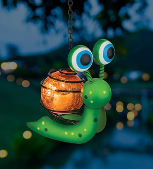 4.5" Green Snail Solar Mini Lantern 3