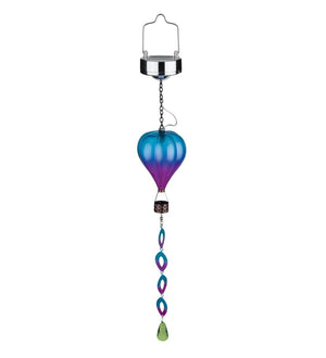 22.5" Mini Purple Hot Air Balloon Spinner Solar Lantern 2