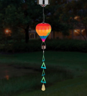 22.5" Mini Rainbow Hot Air Balloon Spinner Solar Lantern 3