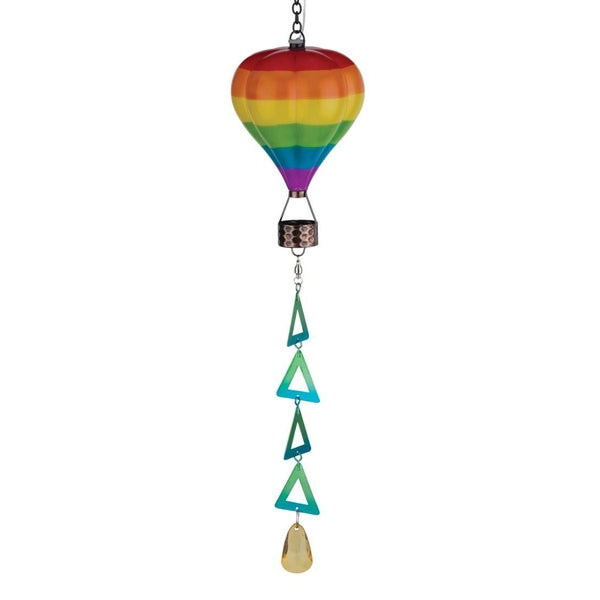 22.5" Mini Rainbow Hot Air Balloon Spinner Solar Lantern 1