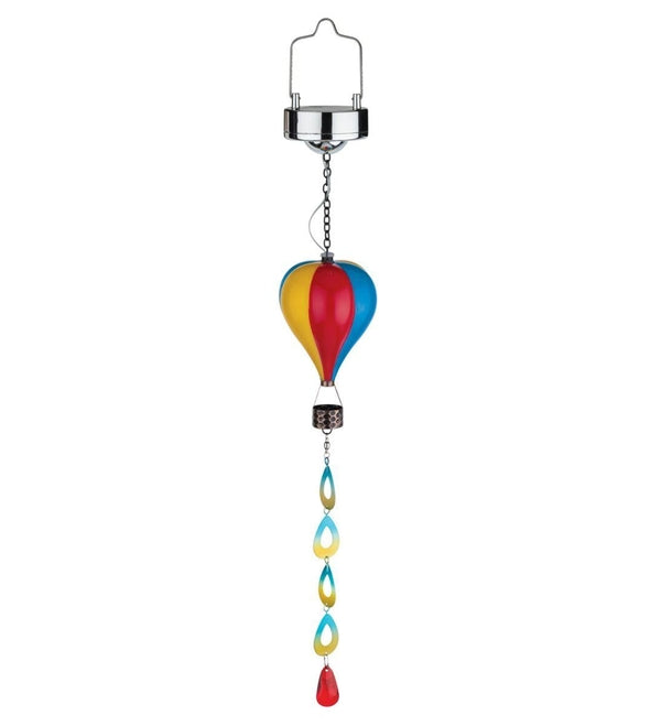 22.5" Mini Stripe Hot Air Balloon Spinner Solar Lantern 2